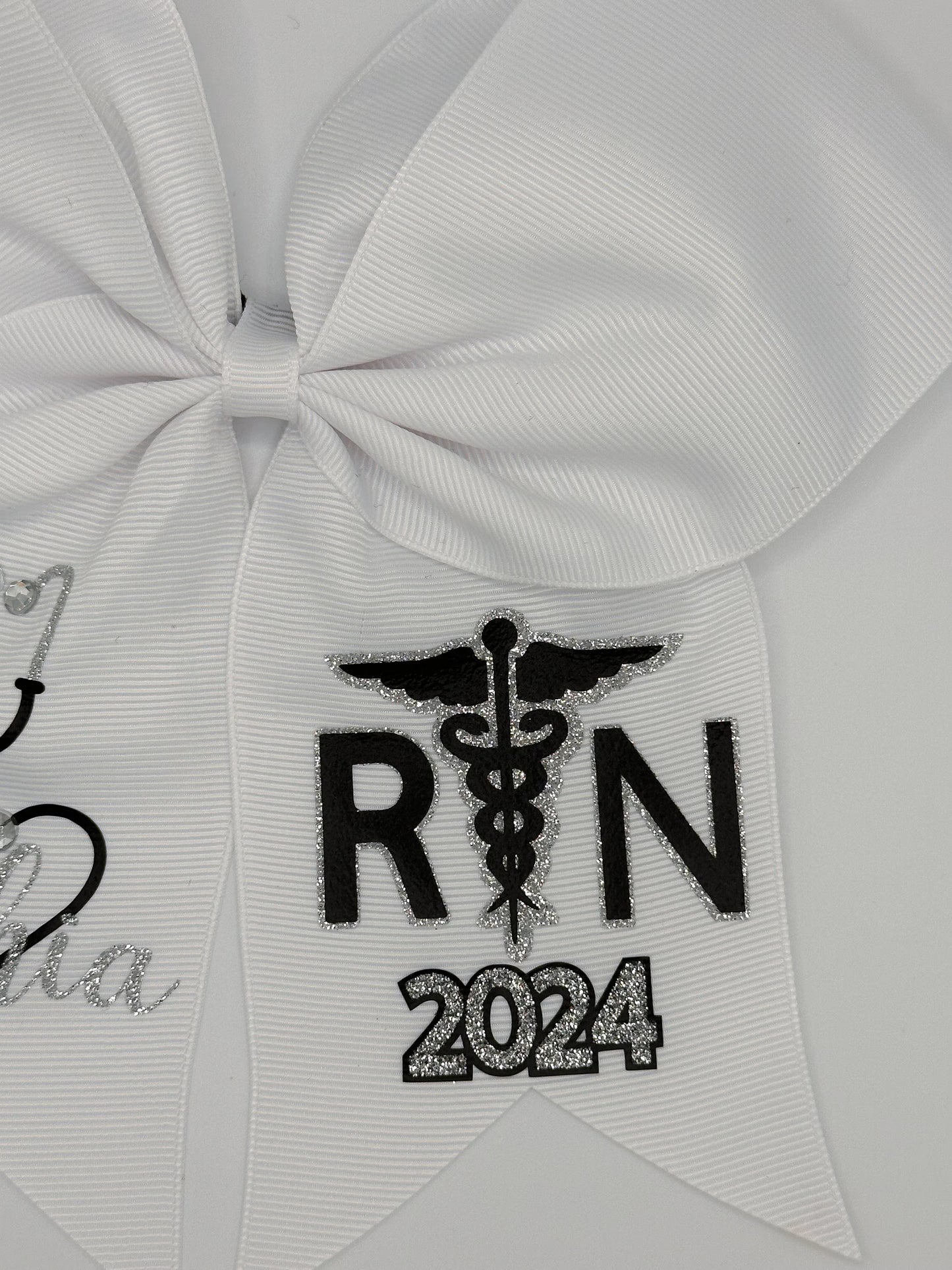 Personalized RN Graduation Cap Bow
