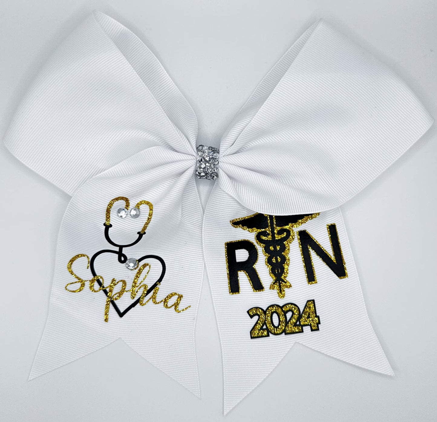 Personalized RN Graduation Cap Bow