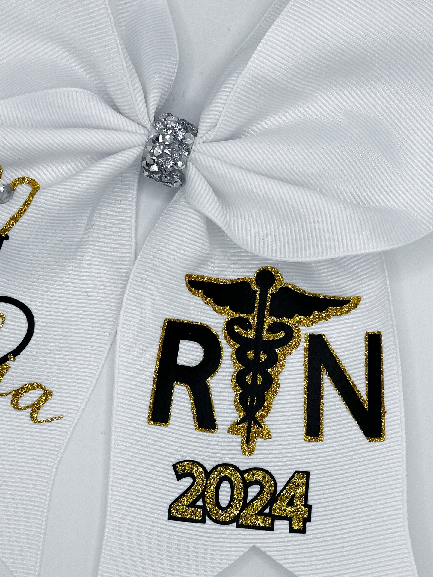 Personalized RN Graduation Cap Bow