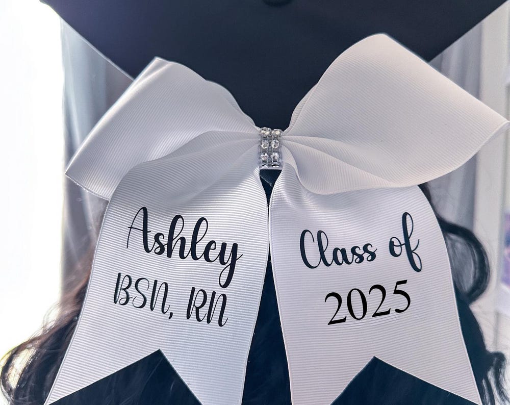 Personalized Graduation Cap Bow