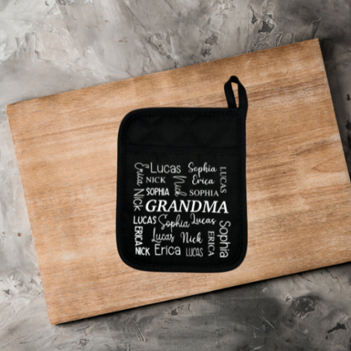 Personalized Potholder for Mom, Grandma, Nana