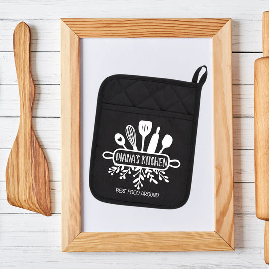 Personalized Pot Holder for Kitchen, Baking Gift Present Pocket Pot Holder