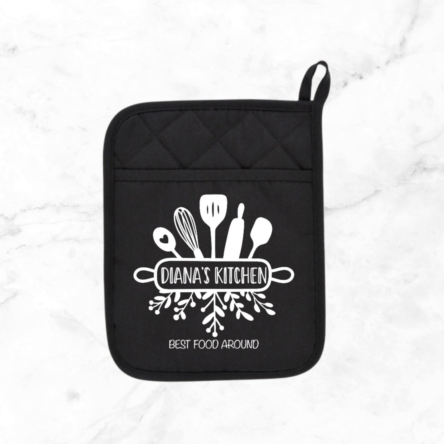 Personalized Pot Holder for Kitchen, Baking Gift Present Pocket Pot Holder
