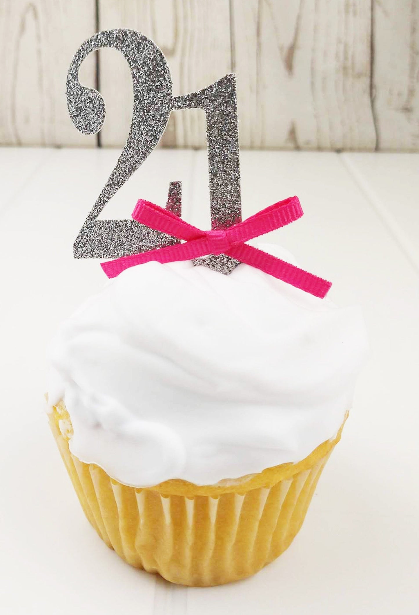 21st Birthday Cupcake Toppers, Twenty one Cupcake Topper, Glitter