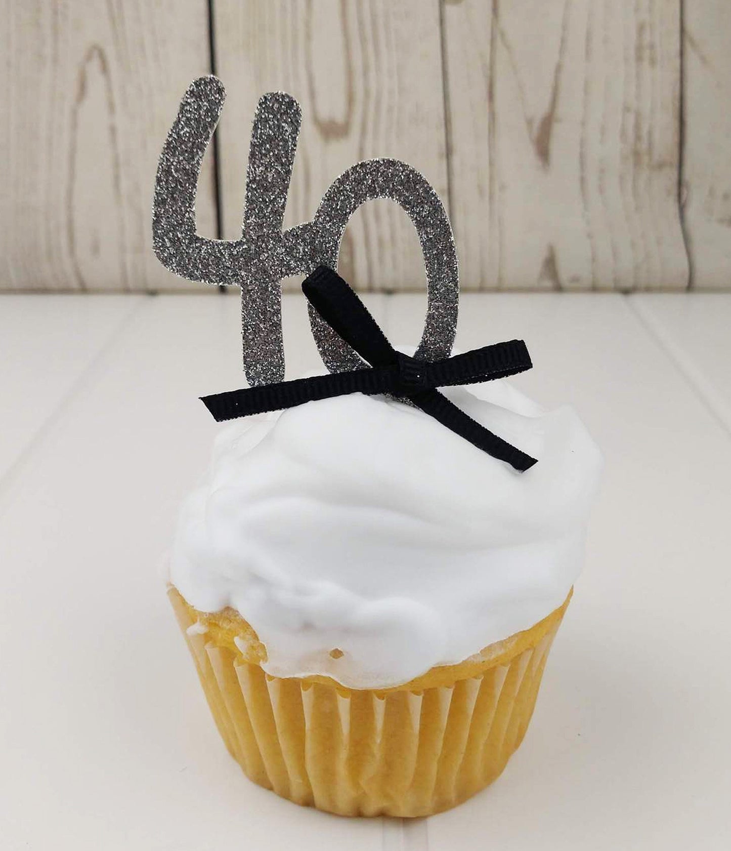 40th Birthday Cupcake Toppers, Forty Birthday Cupcake Topper, Glitter