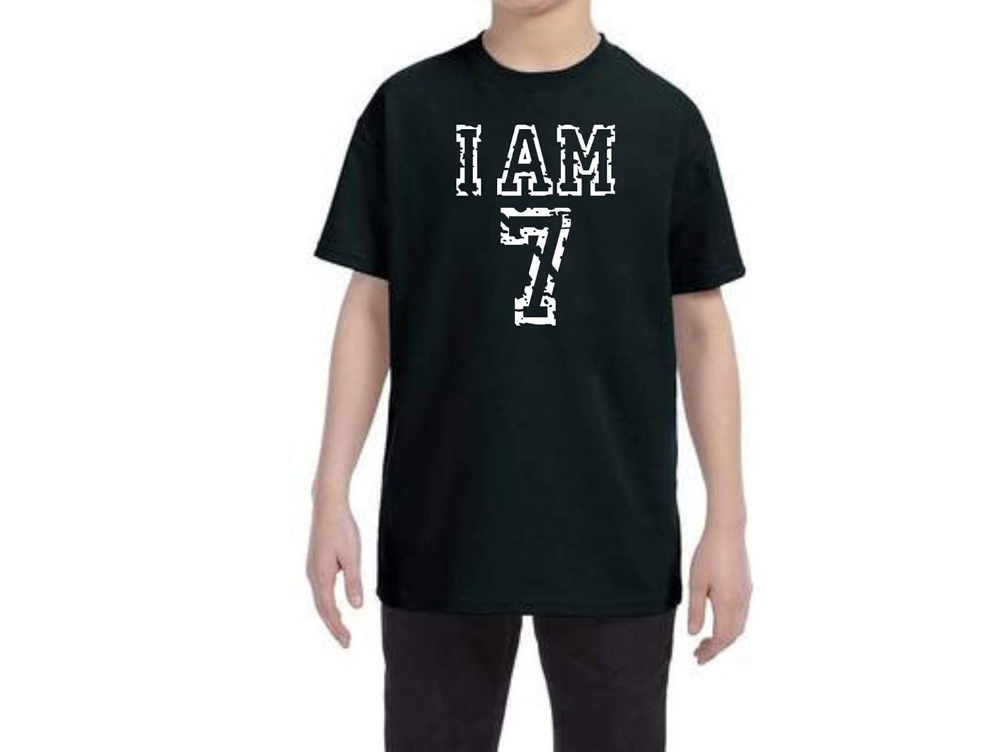 I am 7 T-shirt Outfit Boys Shirt 7th Birthday 7 Years Old