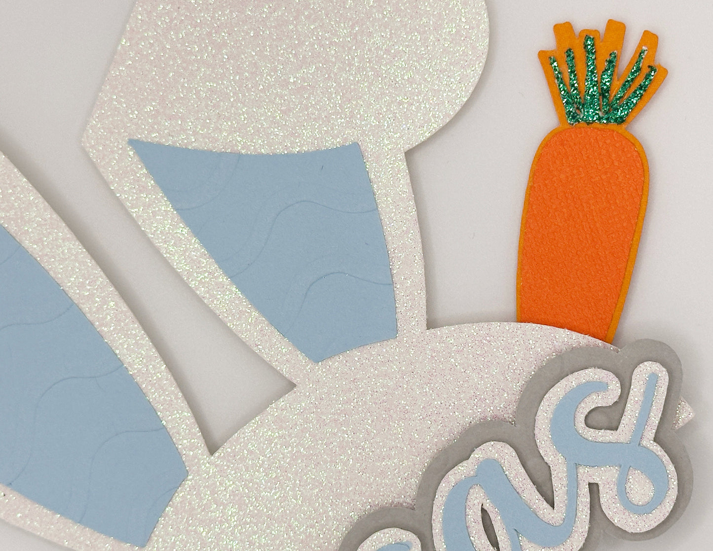 Any Name Easter Bunny Ears Custom 3D Cake Topper, Blue