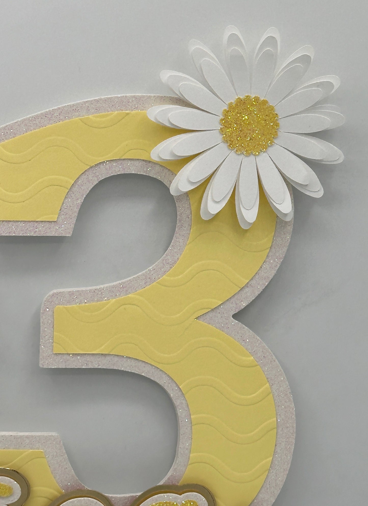 Any Name Age Custom 3D Daisy Cake Topper