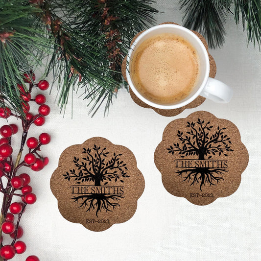 Personalized Cork Coasters, Custom Cork Coasters, Family Tree Coasters, Personalized your own design Coasters