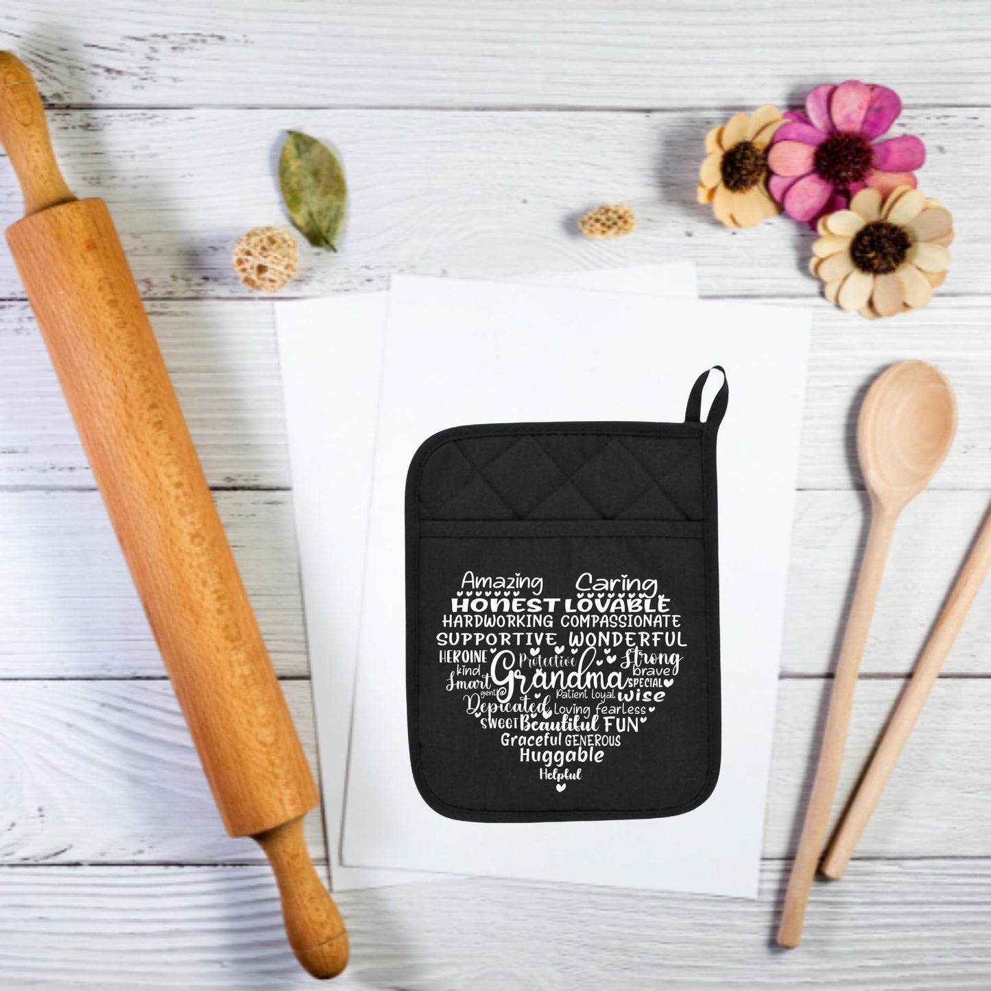 Personalized Potholder for Mom, Grandma, Nana