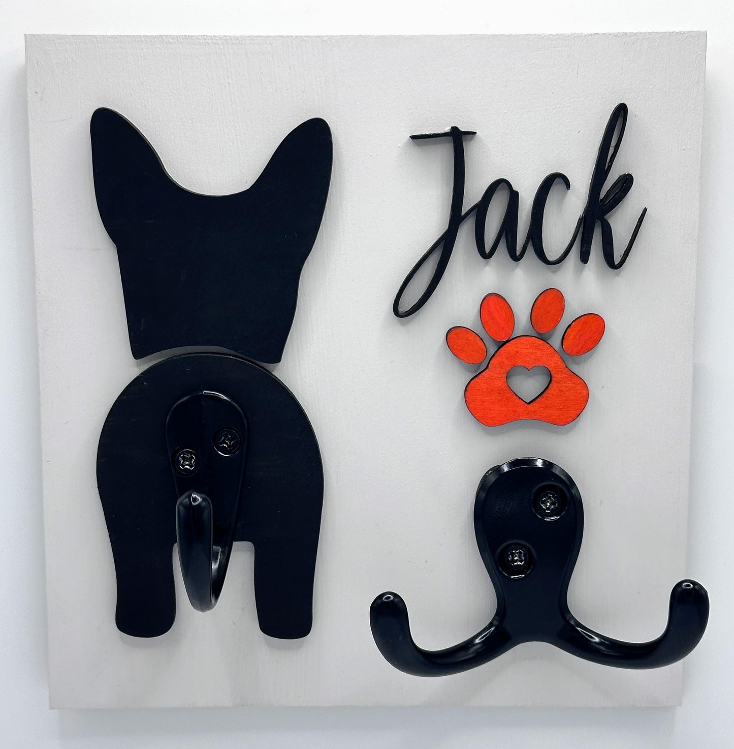 Personalized Dog Leash Holder, Custom Dog Butt Leash Holder, Dog Paw Print Leash Holder, Dog Lover Gift, Housewarming Pet Gift, Dog Gift