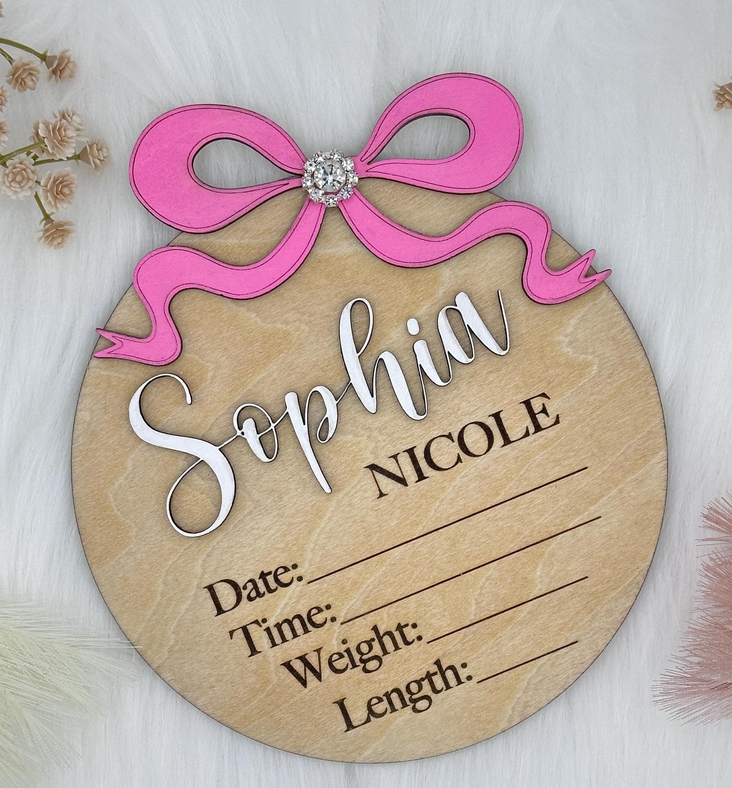 Personalized Baby Birth Announcement Stat Sign