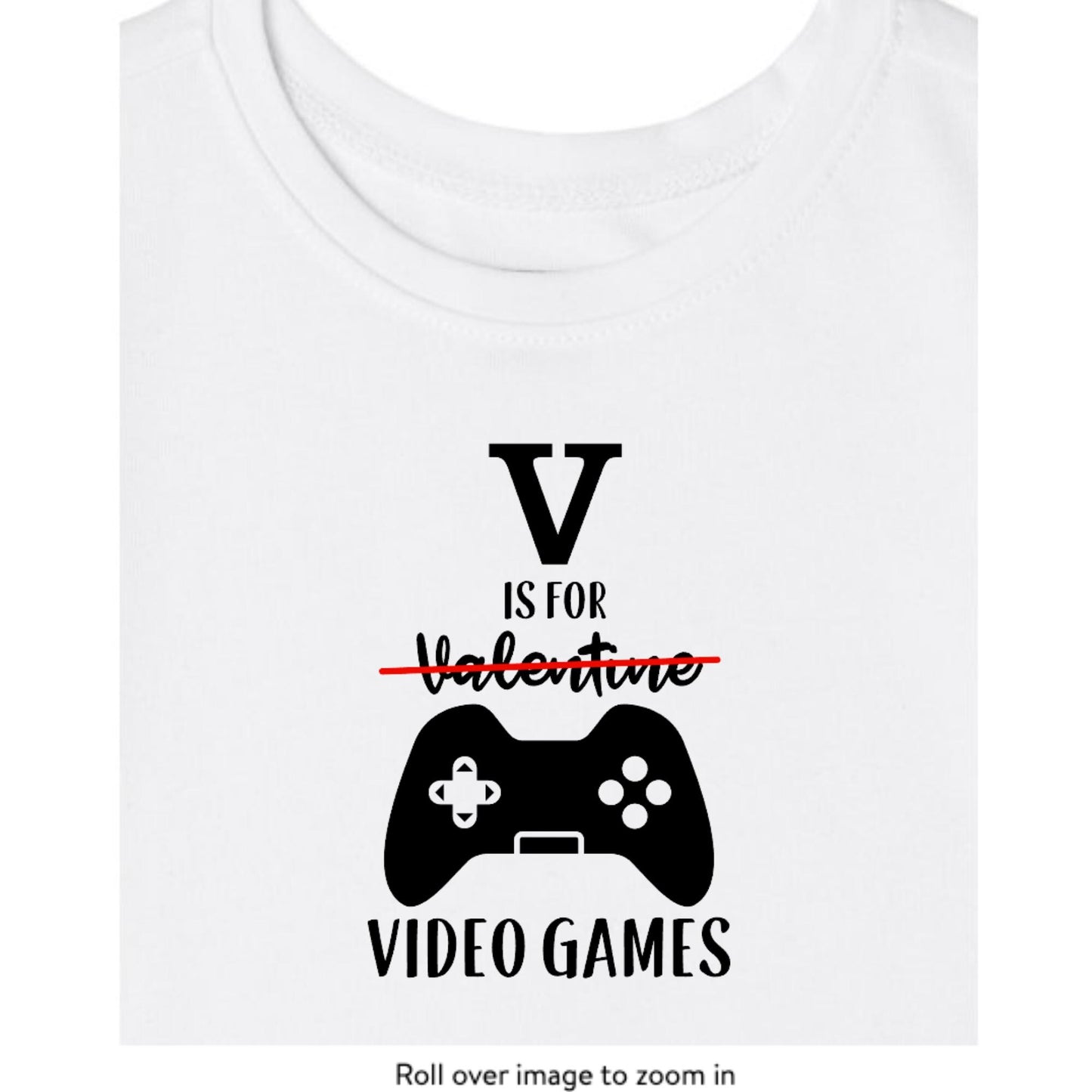 Personalized Valentine's Day V is for Video Games Valentine T-shirt Outfit  Toddler, Youth