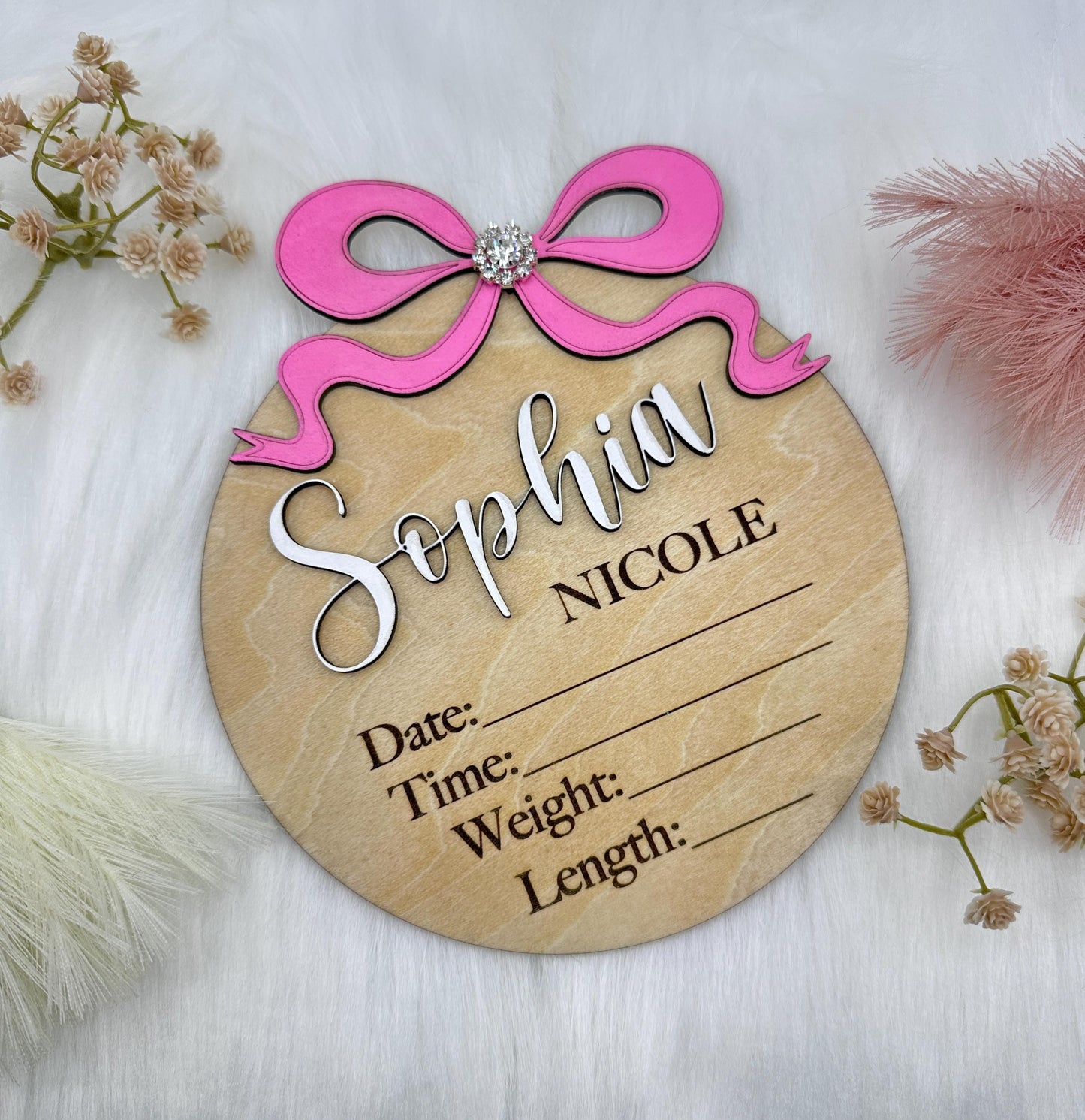 Personalized Baby Birth Announcement Stat Sign