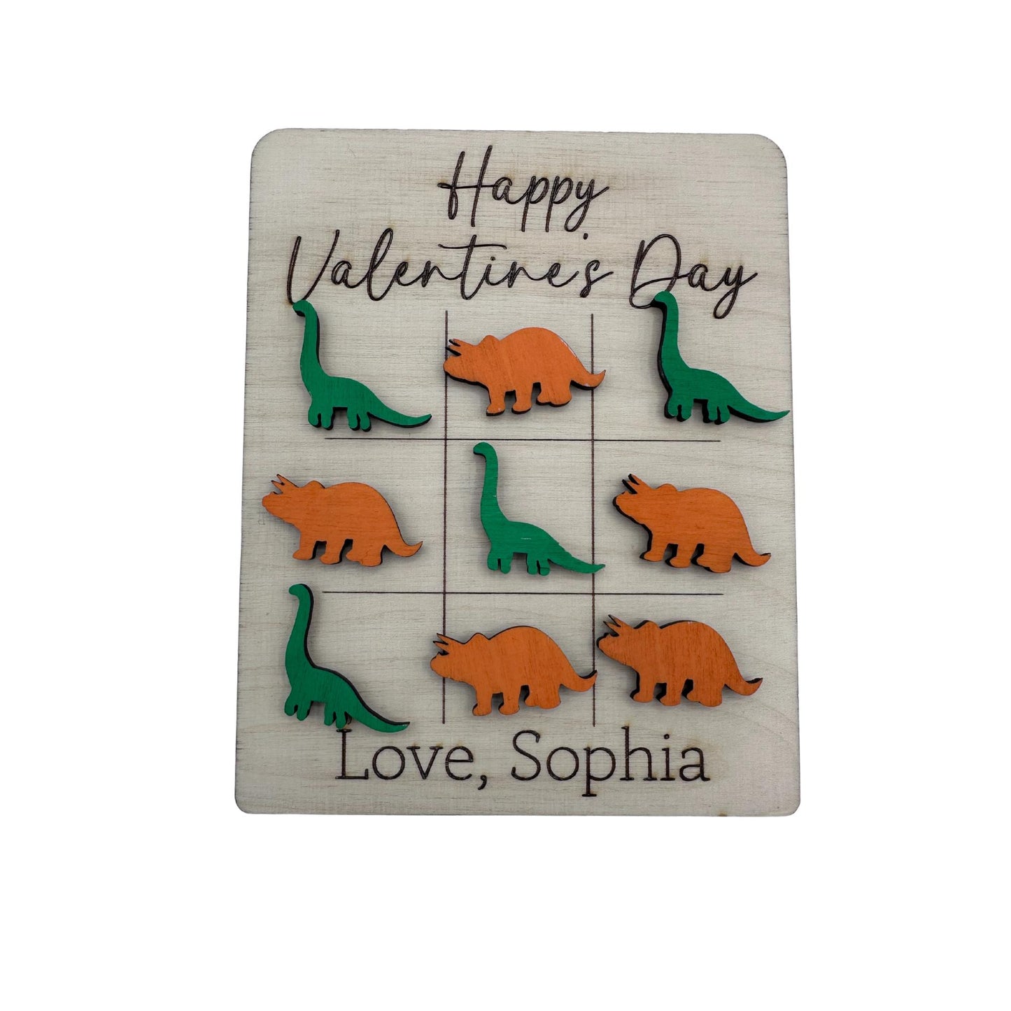 Tic Tac Toe Valentine's Day Cards, Personalized Valentine's Day Gifts, School Valentines, Gifts for Kids (Set of 6)