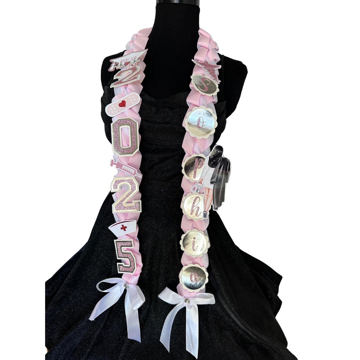 Graduation Lei RN BSN Nurse, Lei Promotion Graduation Ribbon, Lei 2025 Senior graduation Nurse, Gift Lei Senior Night, Lei Braided Ribbon