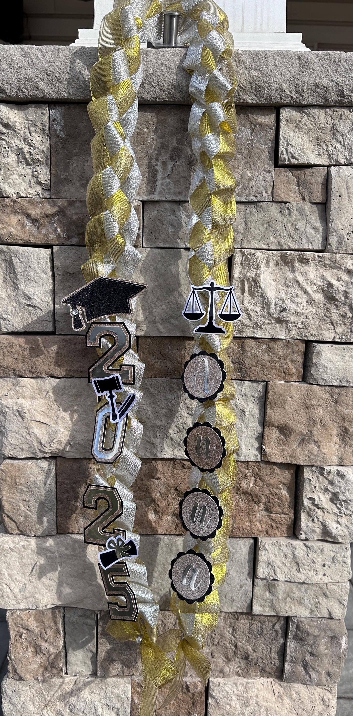 Custom Graduation Lei Law, Nurse, Lei Promotion Graduation Ribbon, Lei 2025 Senior graduation, Lei Senior Night, Gift Lei Braided Ribbon