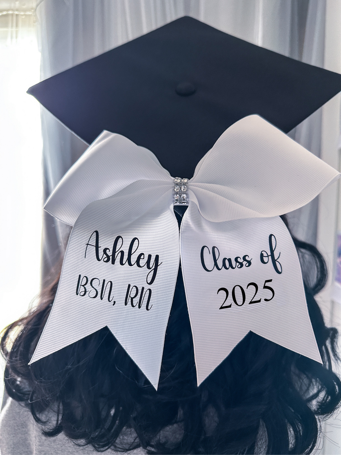 Personalized RN Graduation Cap Bow