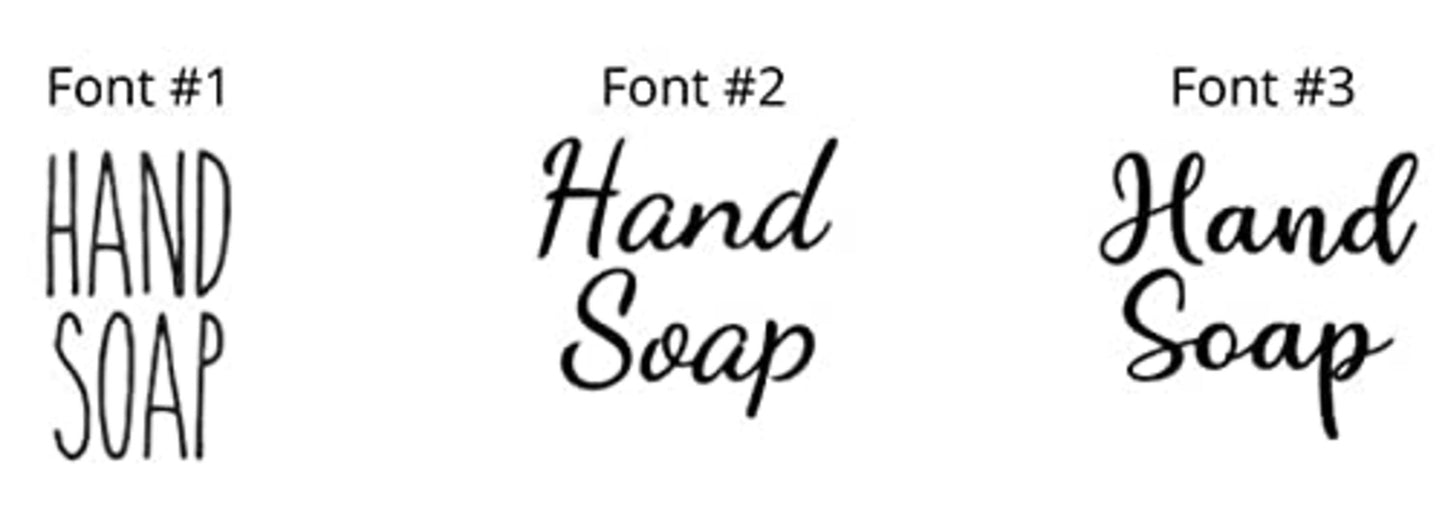Hand Soap and Dish Soap Decals Set