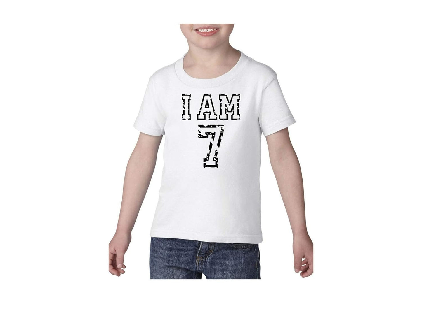 I am 7 T-shirt Outfit Boys Shirt 7th Birthday 7 Years Old