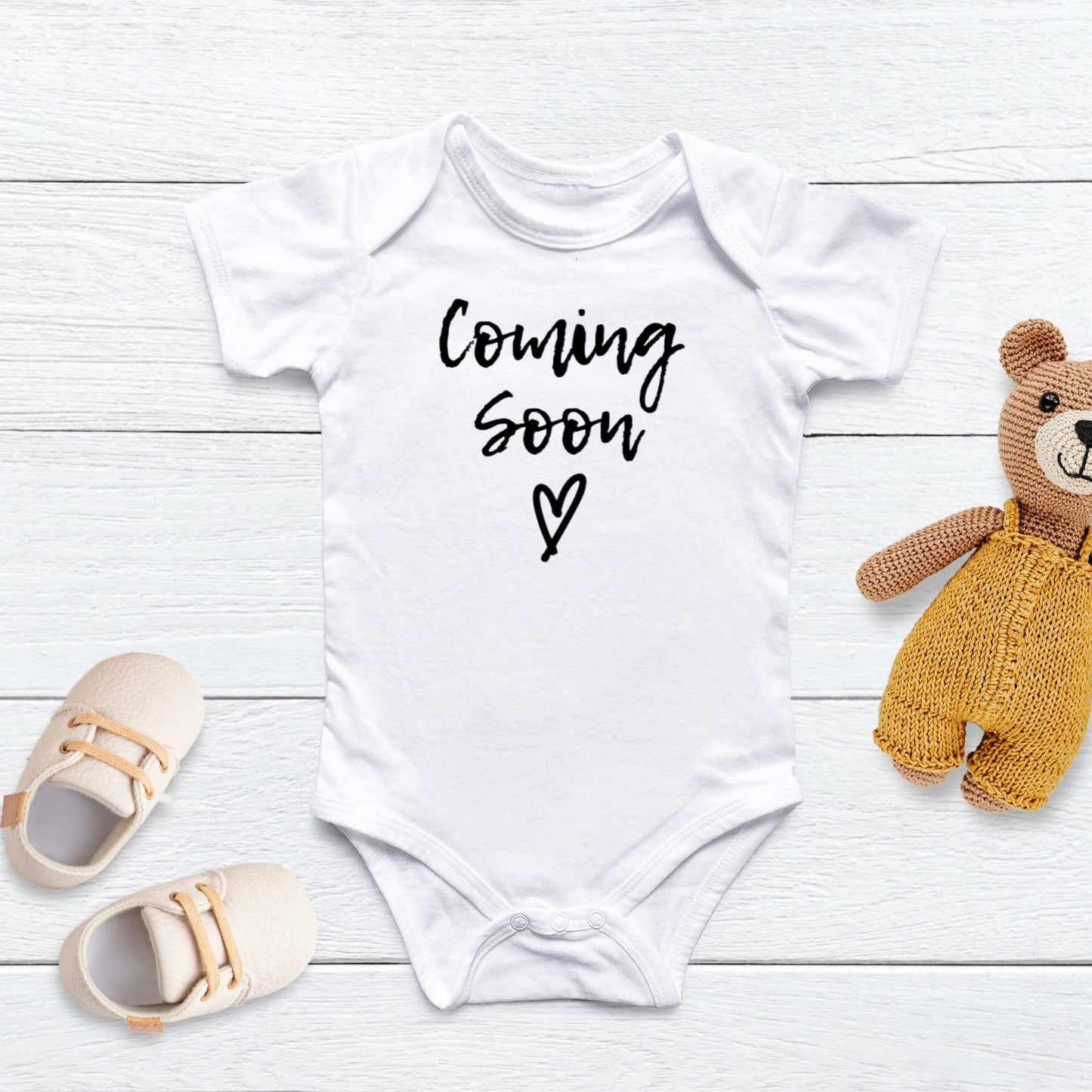 Coming Soon Pregnancy Announcement Bodysuit - Coming Soon Baby Bodysuit- Baby Name Bodysuit