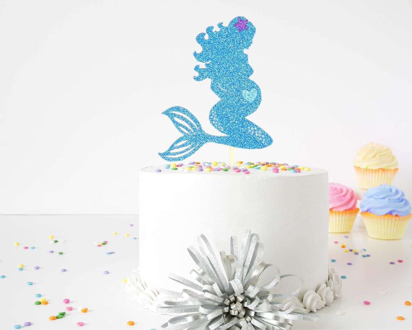 Pregnant Mermaid Baby Shower Cake Topper, Under the Sea Baby Shower Theme