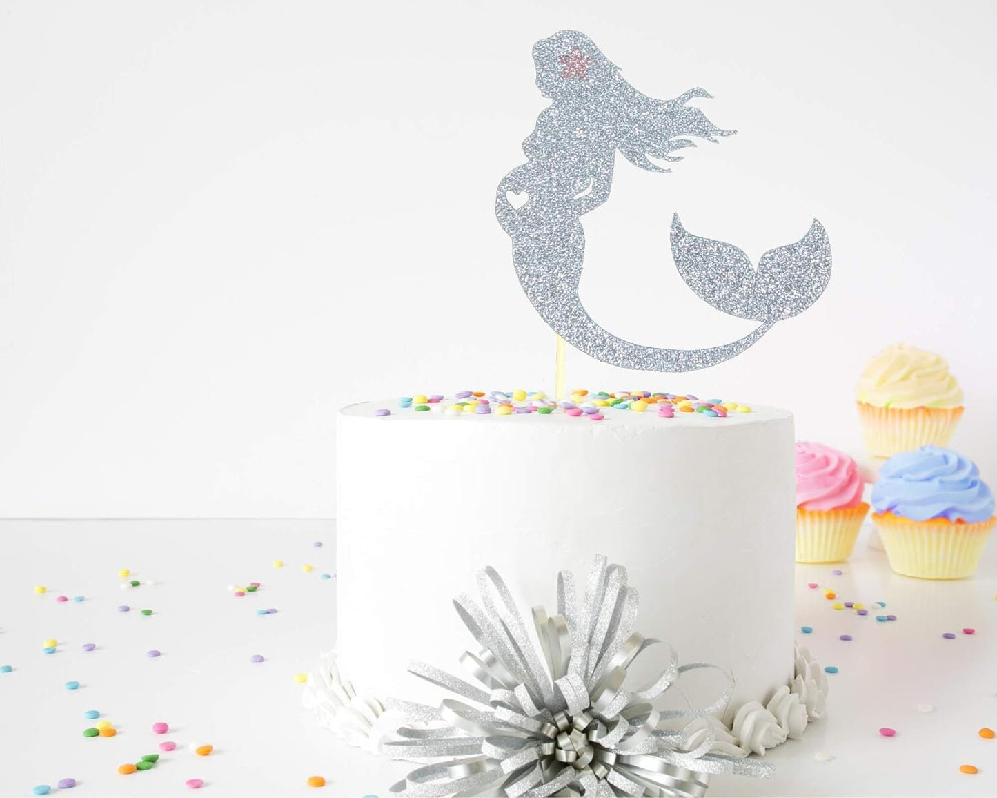 Pregnant Mermaid Baby Shower Cake Topper, Under the Sea Baby Shower Theme