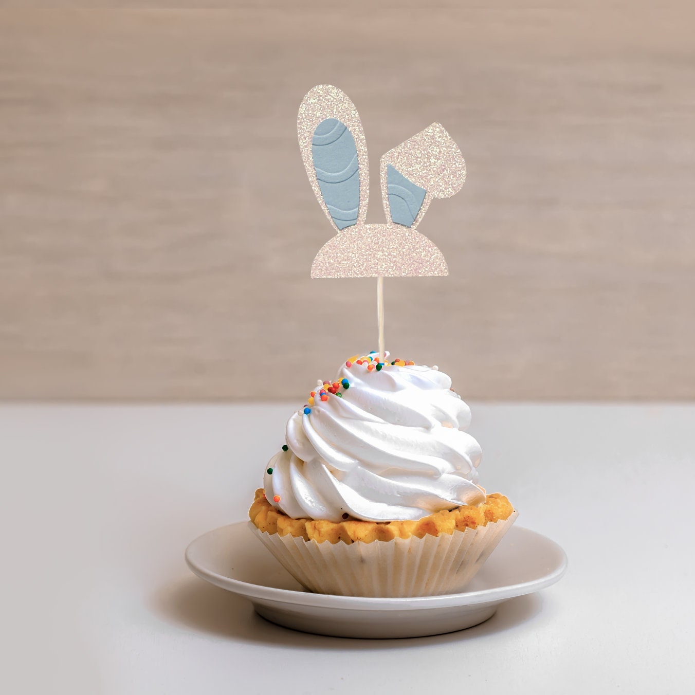 Easter Bunny Ears Cupcake Toppers, Gender Reveal, Birthday, Easter, Baby Shower