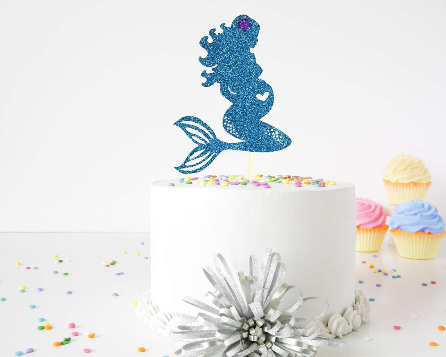 Pregnant Mermaid Baby Shower Cake Topper, Under the Sea Baby Shower Theme