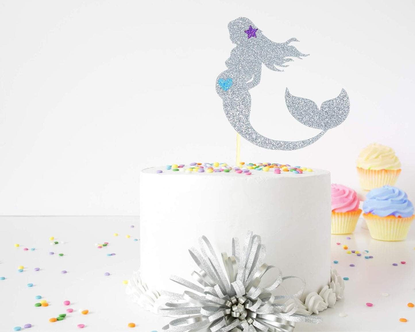 Pregnant Mermaid Baby Shower Cake Topper, Under the Sea Baby Shower Theme