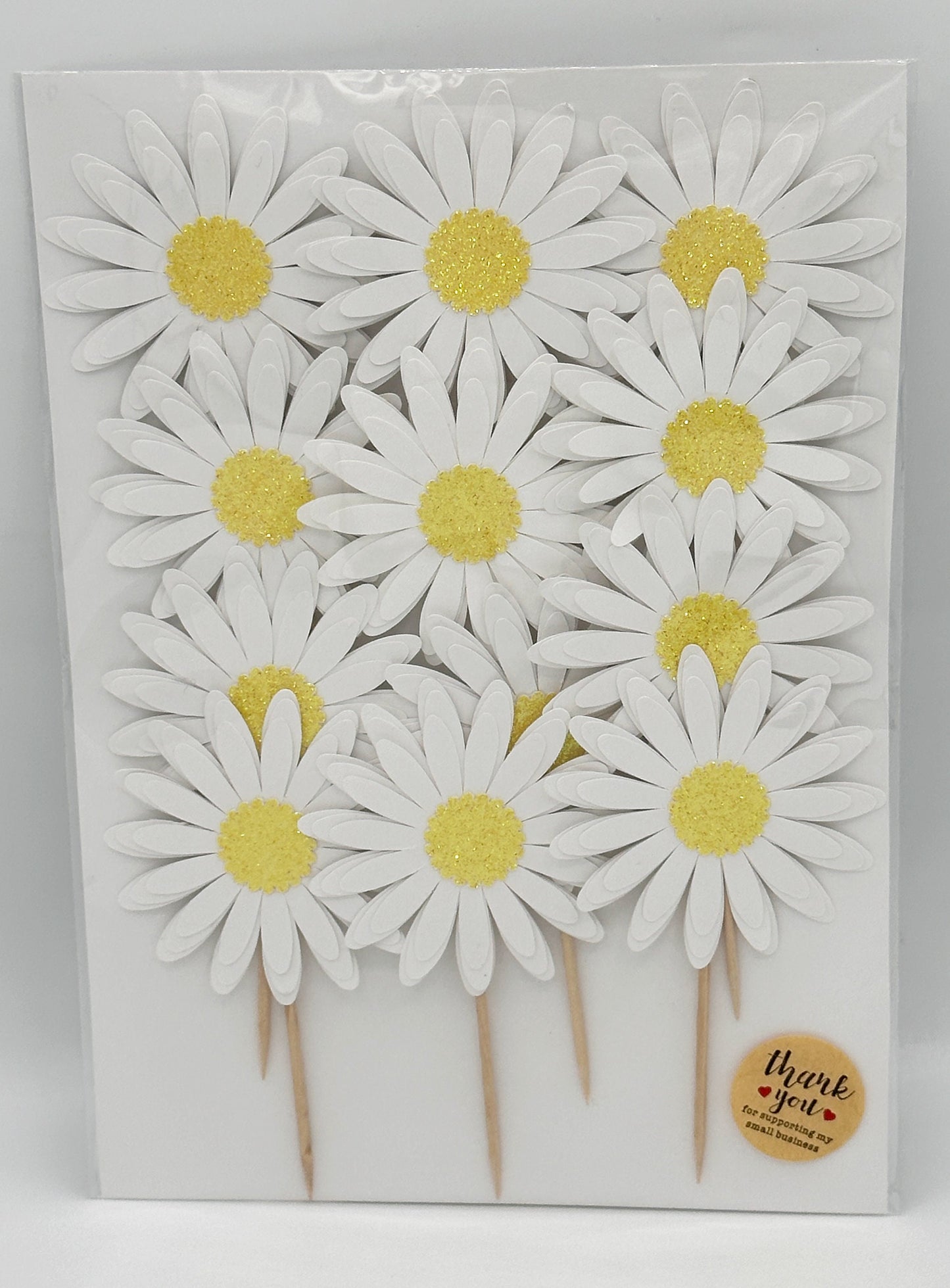 Daisy Cupcake Toppers, Daisy Decorations,