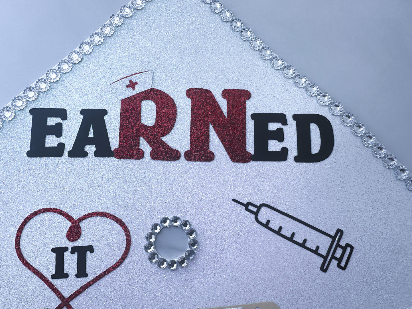 Custom RN Nurse Graduation Cap Topper, Grad Cap Custom, Custom Grad Cap, Nurse Cap Topper, BSN, RN Cap Custom Topper