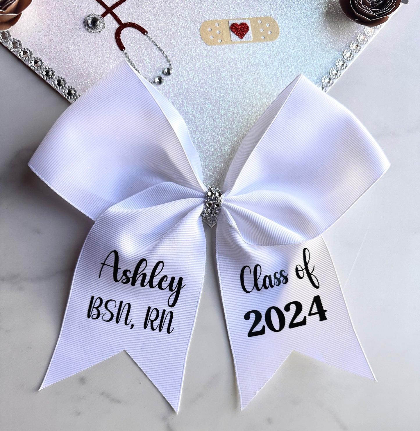 Custom RN Nurse Graduation Cap Topper, Grad Cap Custom, Custom Grad Cap, Nurse Cap Topper, BSN, RN Cap Custom Topper