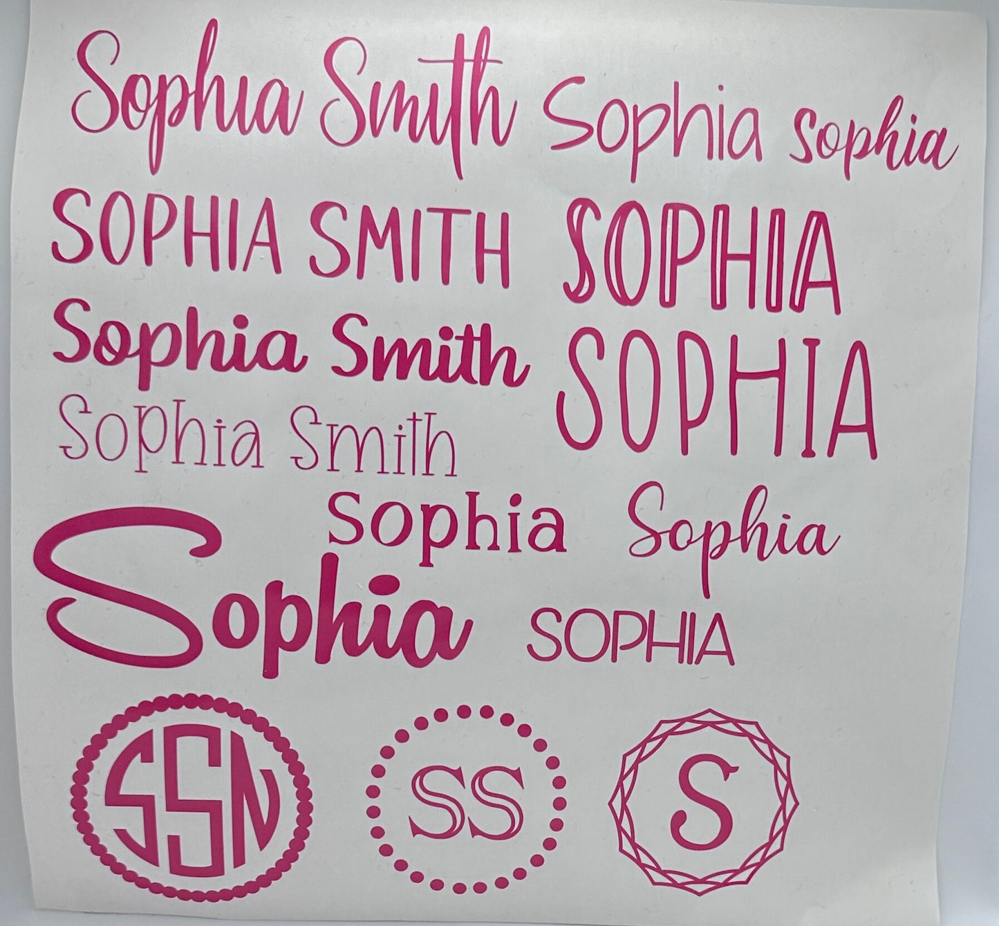 Back to School Name Decals