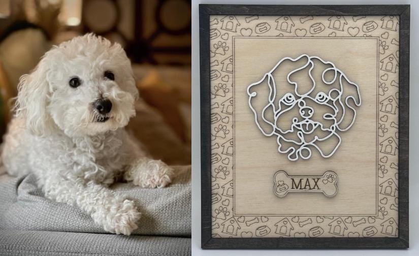 Personalized Breed Dog Frame - Wooden Custom Dog Frame