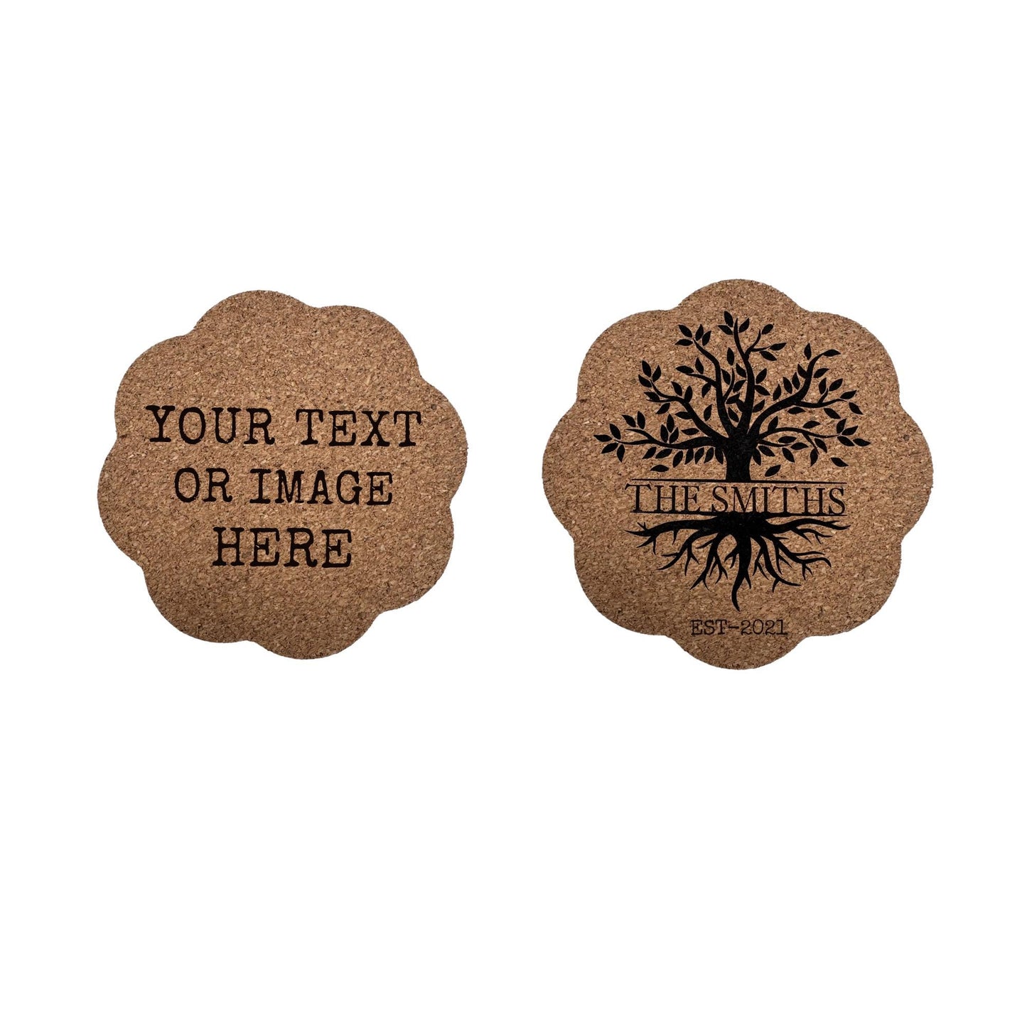 Personalized Cork Coasters, Custom Cork Coasters, Family Tree Coasters, Personalized your own design Coasters