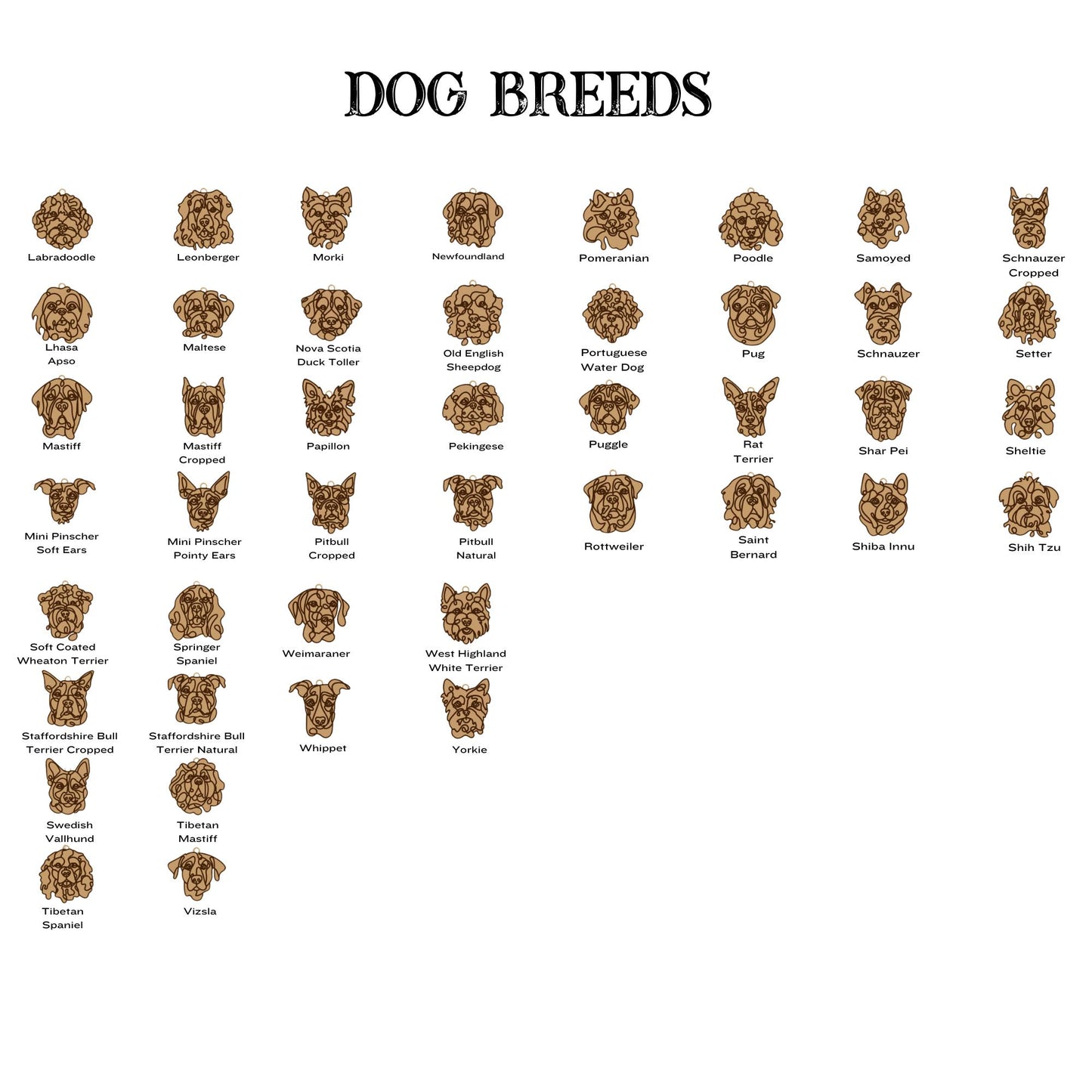 Personalized Breed Dog Bookmark