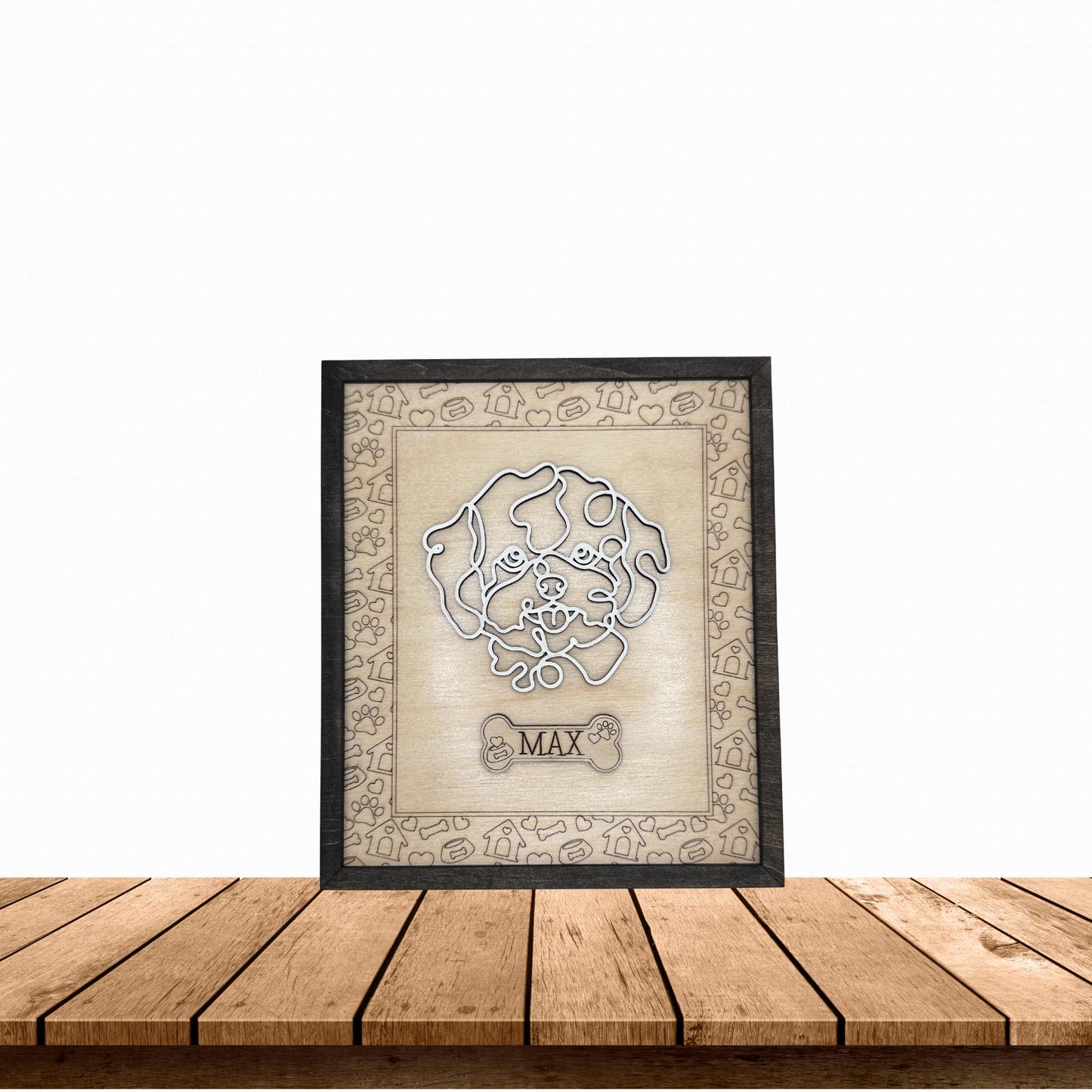Personalized Breed Dog Frame - Wooden Custom Dog Frame