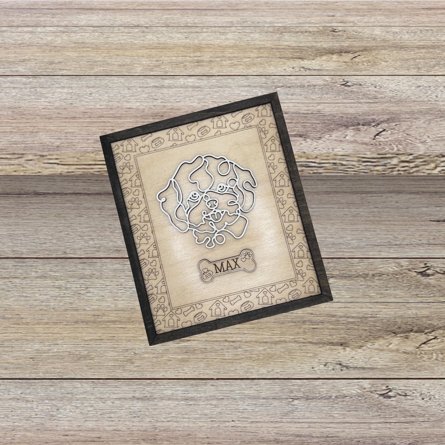 Personalized Breed Dog Frame - Wooden Custom Dog Frame