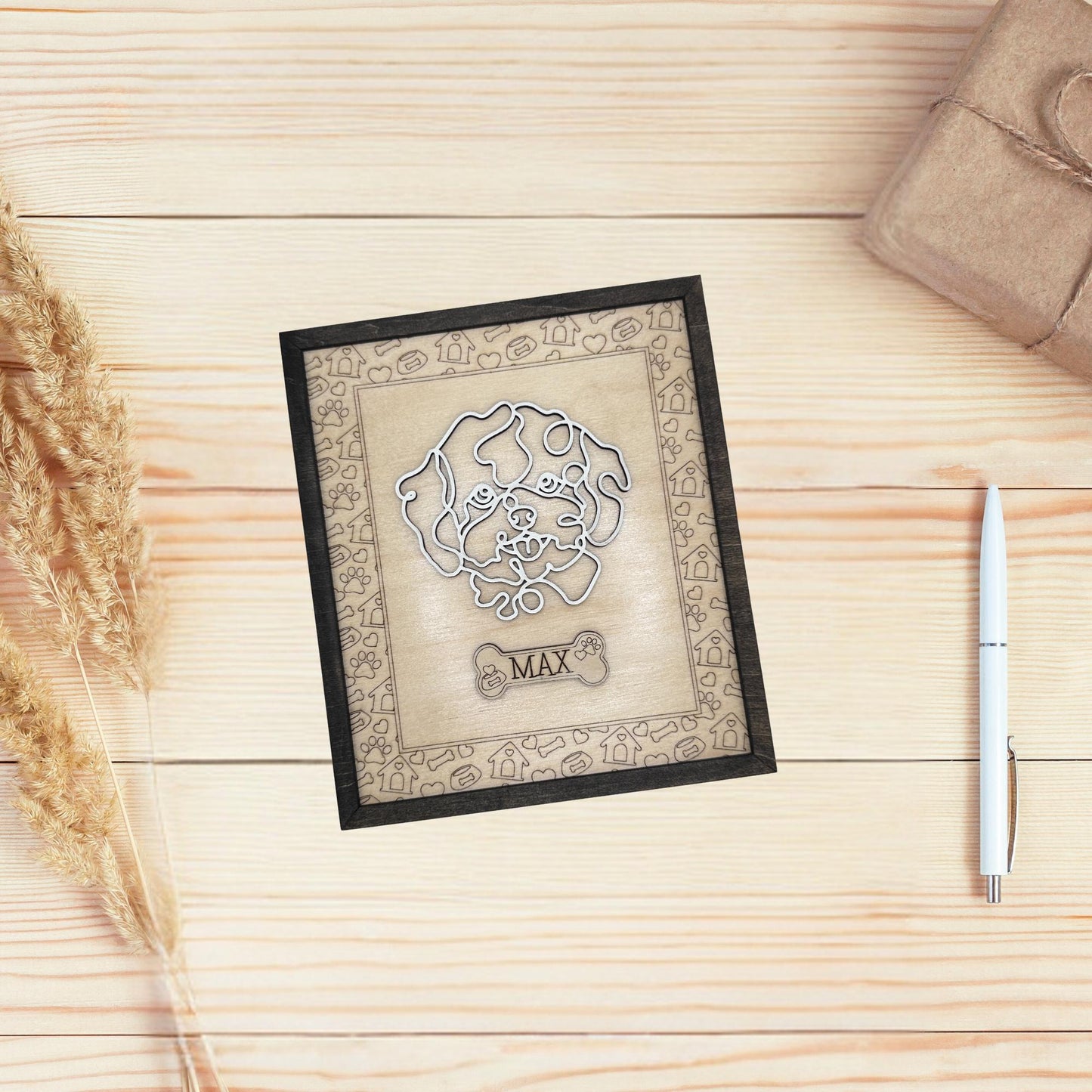 Personalized Breed Dog Frame - Wooden Custom Dog Frame