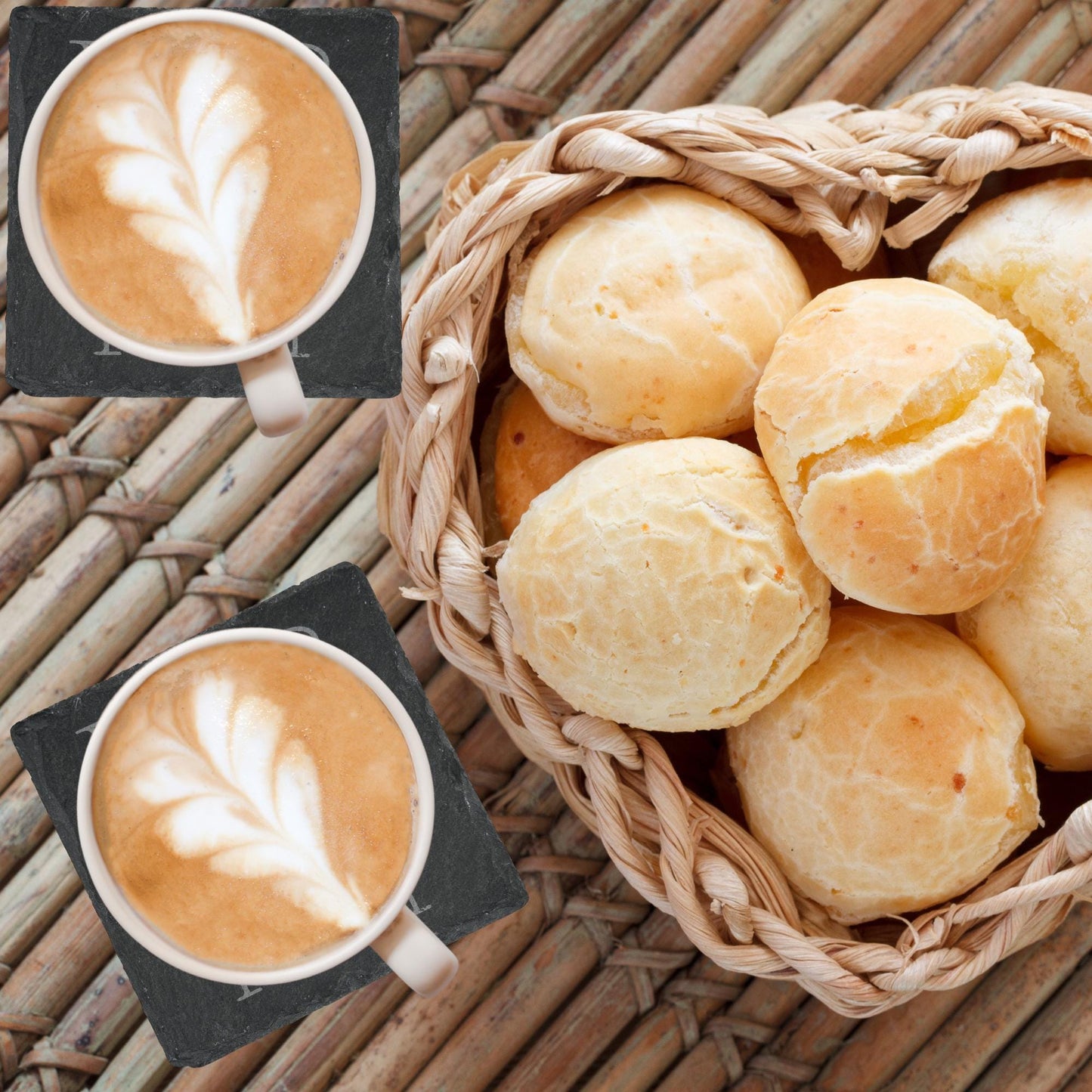 Personalize Slate Coasters Set of (4), Your own Text, Custom Slate Coasters