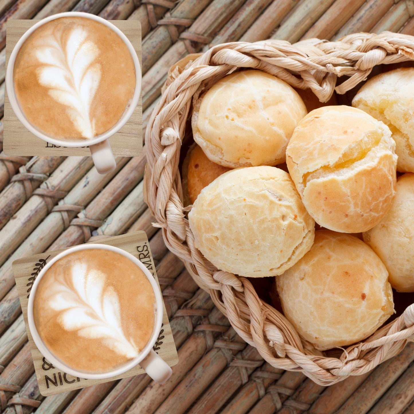 Personalize Wooden Coasters Set of 4