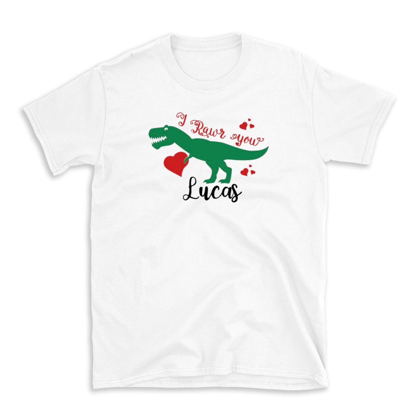 Personalized Valentine's Day Dinosaur T-shirt Outfit  Toddler, Youth
