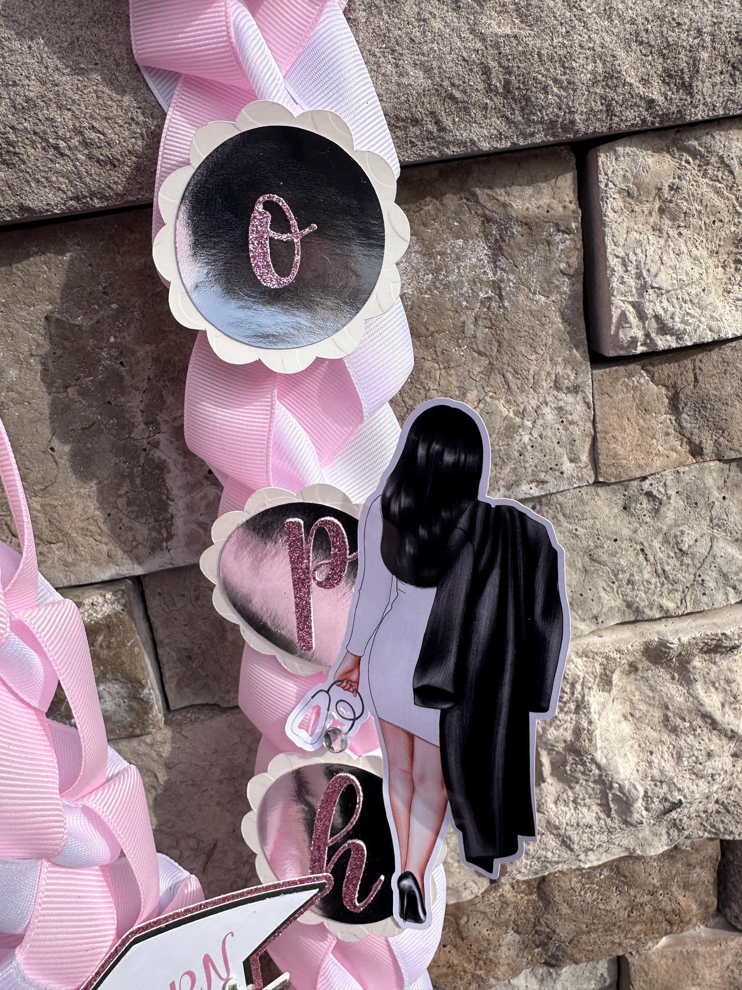 Graduation Lei RN BSN Nurse, Lei Promotion Graduation Ribbon, Lei 2025 Senior graduation Nurse, Gift Lei Senior Night, Lei Braided Ribbon