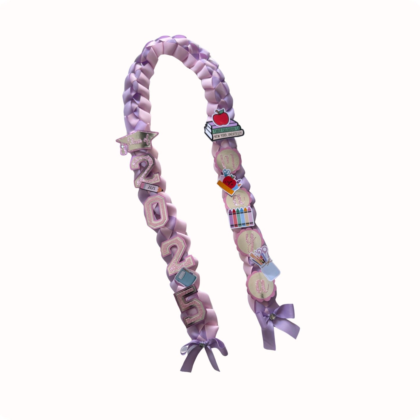 Graduation Lei Teacher, Lei Sports Promotion Graduation Ribbon, Lei 2025 Senior graduation, Gift Lei Senior Night, Gift Lei Braided Ribbon