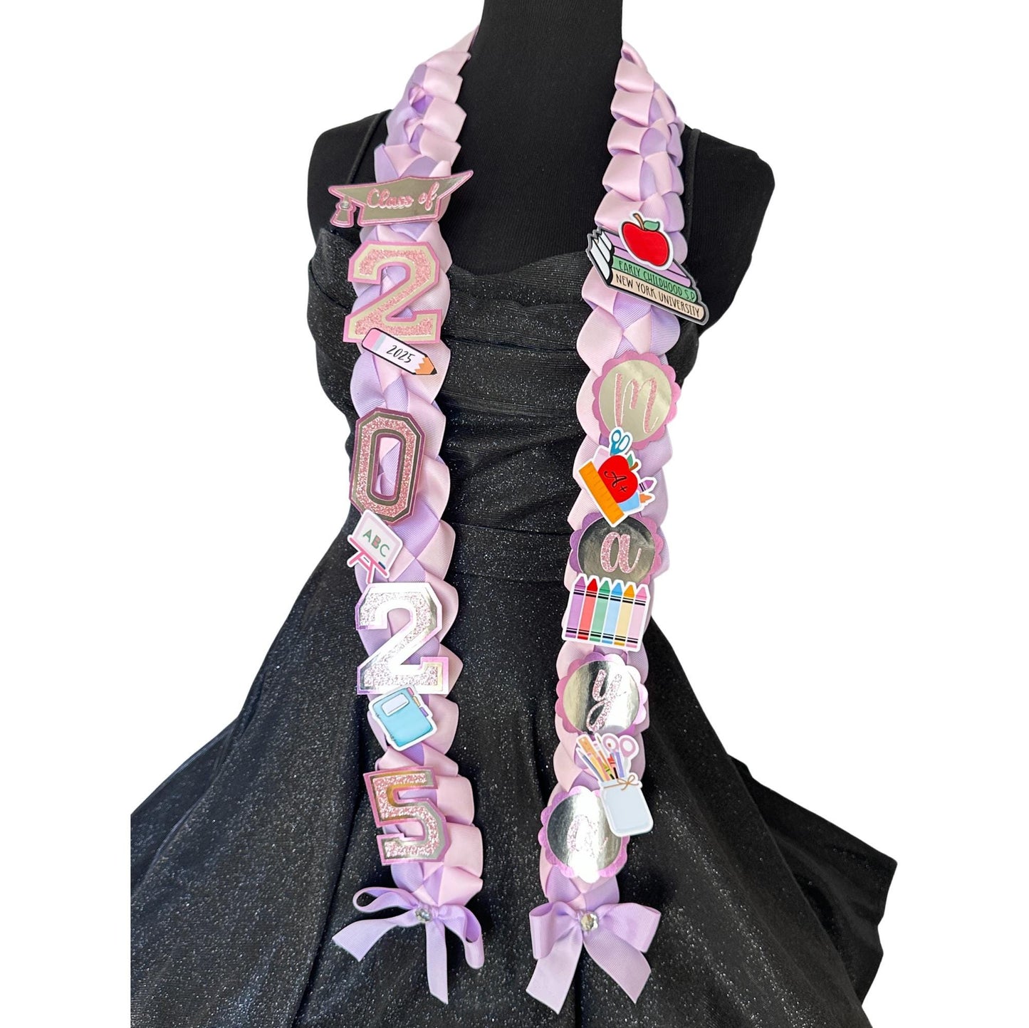 Graduation Lei Teacher, Lei Sports Promotion Graduation Ribbon, Lei 2025 Senior graduation, Gift Lei Senior Night, Gift Lei Braided Ribbon