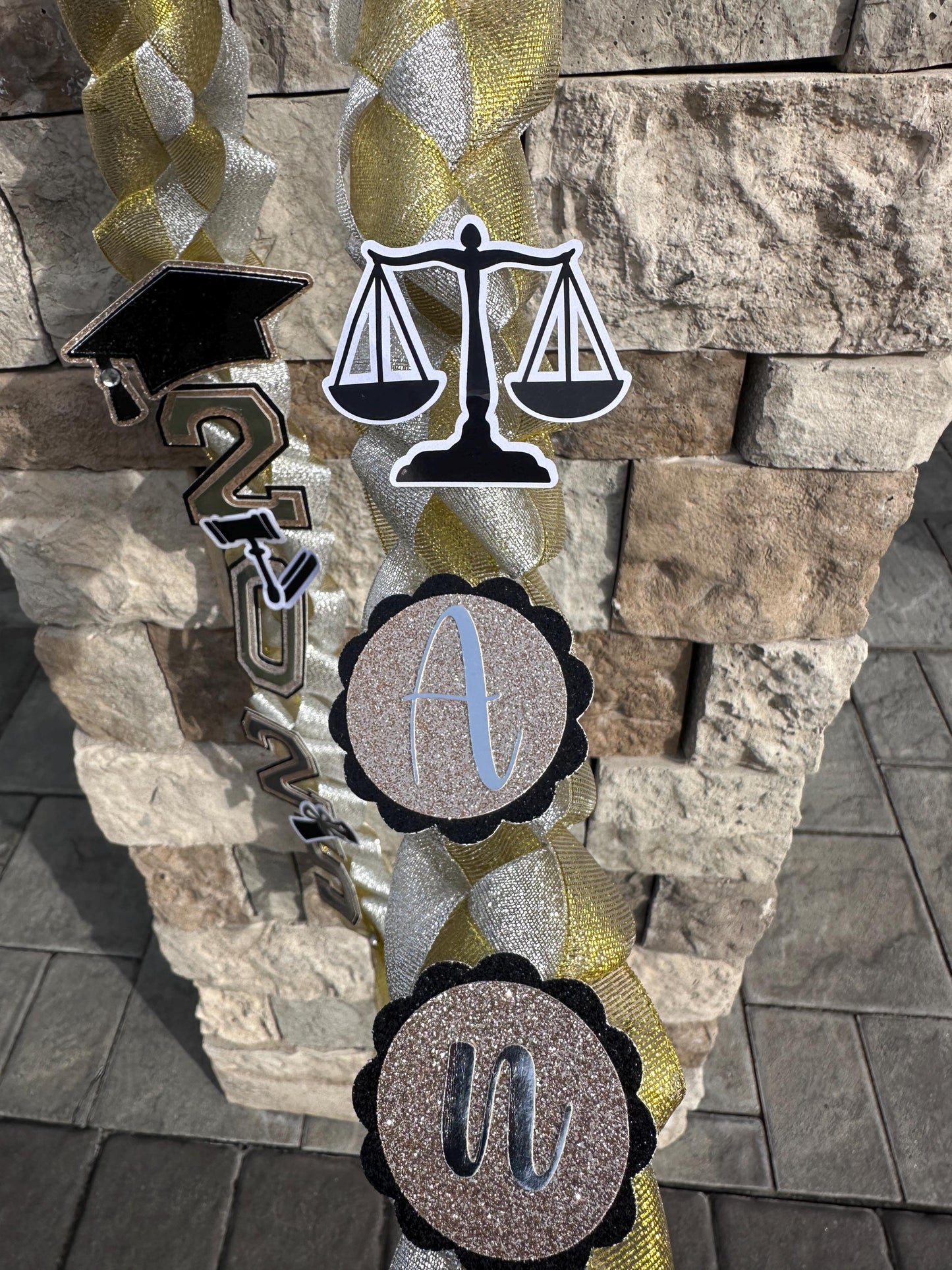 Custom Graduation Lei Law, Nurse, Lei Promotion Graduation Ribbon, Lei 2025 Senior graduation, Lei Senior Night, Gift Lei Braided Ribbon